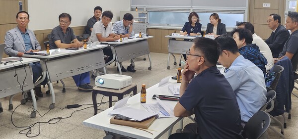 전자영 도의원 상갈동행정복지센터에서 용인시 기흥구 상갈동 단체장들을 대상으로 연구용역 설명회 개최