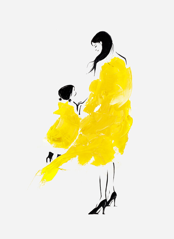 자이언제이, 나다움_ 함께하는 너의 날 2 Being Myself_ Your Day Together 2, Ink and Acrylic on Canvas, 80.3x60.6cm, 2024