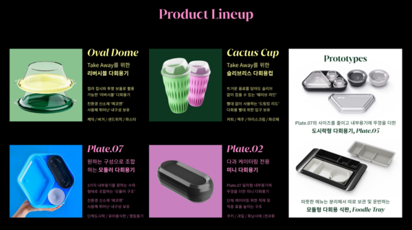[사진= 윤채영 대표 제품 Line up, 자료= 윤채영 대표 제공]