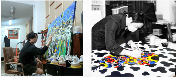 ｢사진＝작품 작업하는 앤디워스트（Andyworst） 작가, 자료= 앤디워스트（Andyworst）작가 제공｣