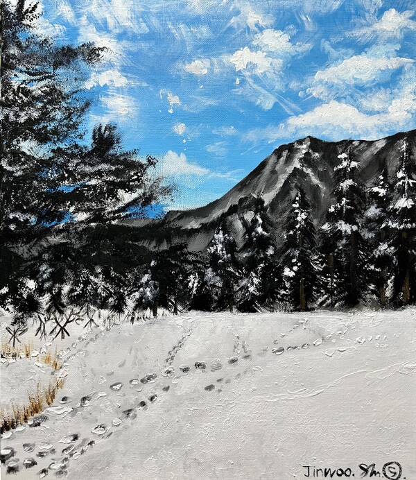 On the way home530*455mm, 2023 Acrylic on canvas (자료제공= 심진우 작가)