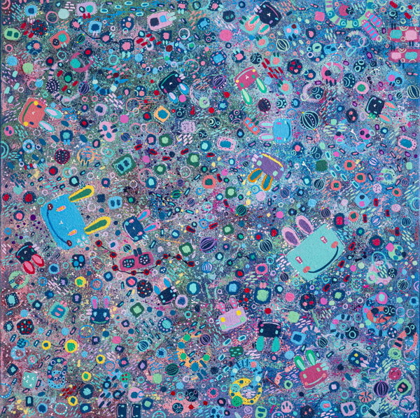 Space hormone no.2610*610mm, 2023 Acrylic and mixed media (자료제공= 이찌고세연 작가)