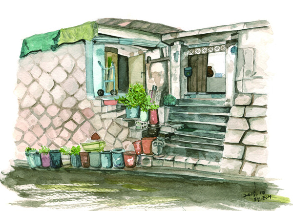  Jeongneung:The Art of Slow Steps320*240mm, 2015 Watercolor (자료제공= 엄은영 작가)