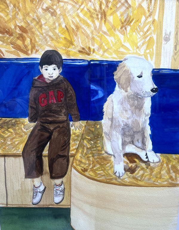 Jaden & Dog350*440mm, 2013 Water color (자료제공= 장자윤 작가)