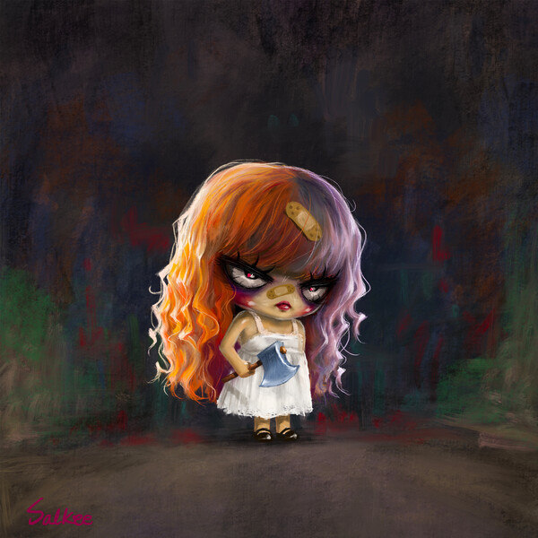 도끼를 품고 380*380mm, 2024 디지털 (자료제공= 장정환 작가)