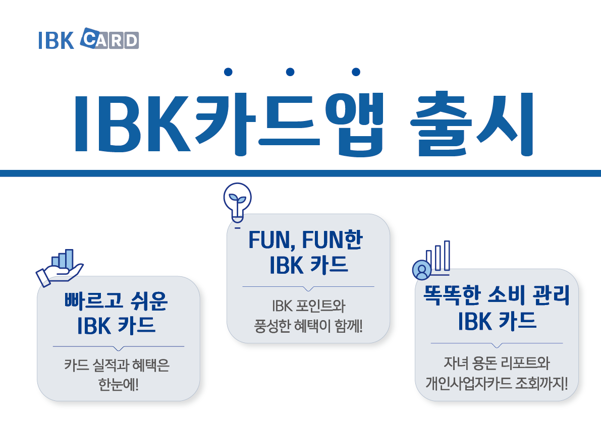 IBK기업은행, 종합 디지털 카드 플랫폼 ‘IBK 카드앱’ 출시