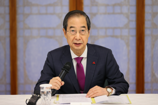 한덕수 대통령 권한대행 국무총리가 2024년 12월  20일 서울 삼청동 총리서울공관에서 열린 고위 당정 협의회에서 발언을 하고 있다. (사진=국무조정실)