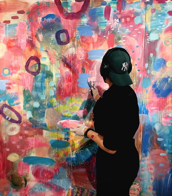 이찌고 세연 작가 라이브페인팅 현장 (사진= 이찌고 세연작가]