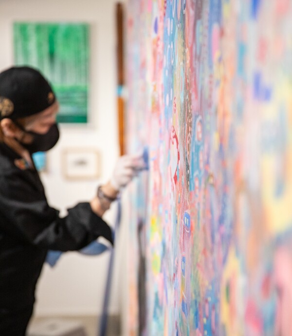 이찌고 세연 작가 라이브페인팅 현장 [사진= 이찌고 세연작가]