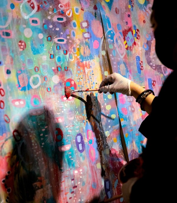 이찌고 세연 작가 라이브페인팅 현장 [사진= 이찌고 세연작가]