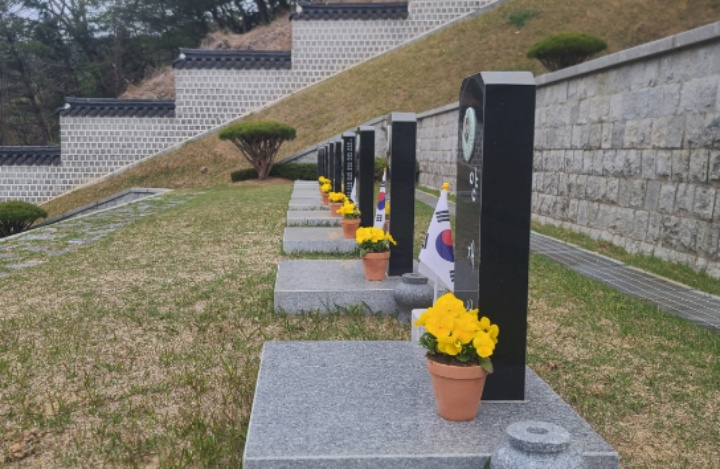보훈부, 국립5·18민주묘지에도 '친환경 꽂' 비치…플라스틱 조화 감축