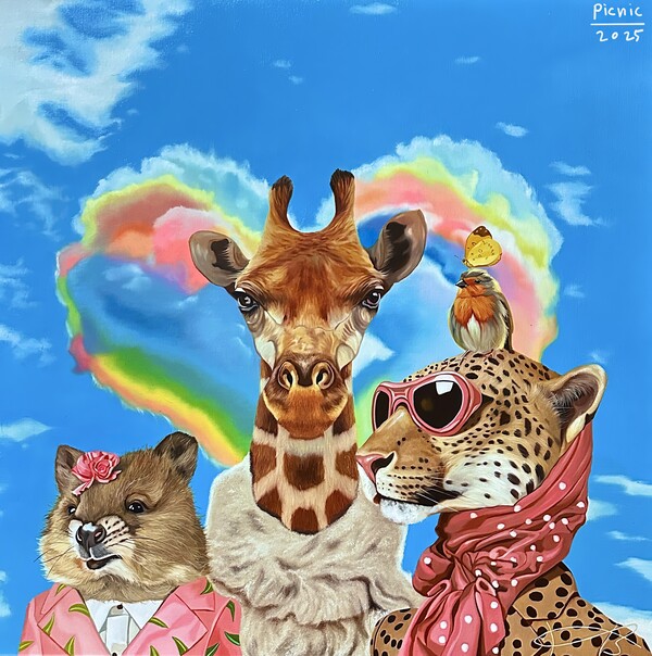 남지형, Picnic, 72.7x72.7cm, Oil on canvas, 2025 [사진=아리아갤러리 제공]