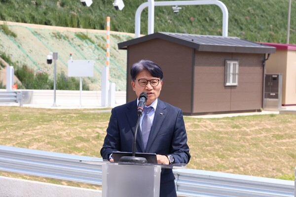 5월 13일 김준영 한국도로공사 광주전남본부장이 축사를 하고 있다. [사진=차윤기 기자]