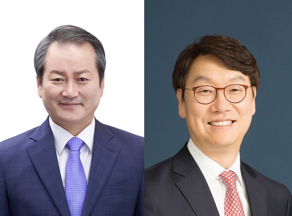 동양생명 성대규 대표(사진 왼쪽)·ABL생명 곽희필 대표. [사진=우리금융그룹]