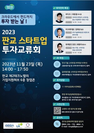 경기도, ‘2023 판교 스타트업 투자교류회’ 개최